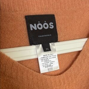 ✨ NOOS Coral Italian Knit Sweater - Alpaca Blend  | Size M (fits small)